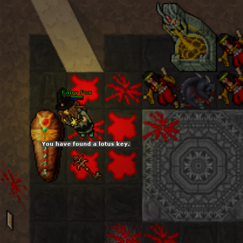 Jogador pegando a Lotus Key.