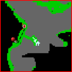 Suba a escada e vá para o norte, suba a outra escada.