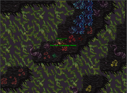 Strange Stone selando a entrada.