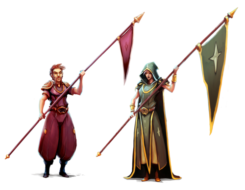 Concept Art do Guidon Bearer Outfits