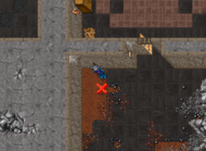 Use a Shovel no SQM marcado na imagem para obter a Sacred Earth. Mensagem: You dig out a handful of earth from this sacred place.