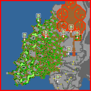 Localização dos pontos a serem mapeados.