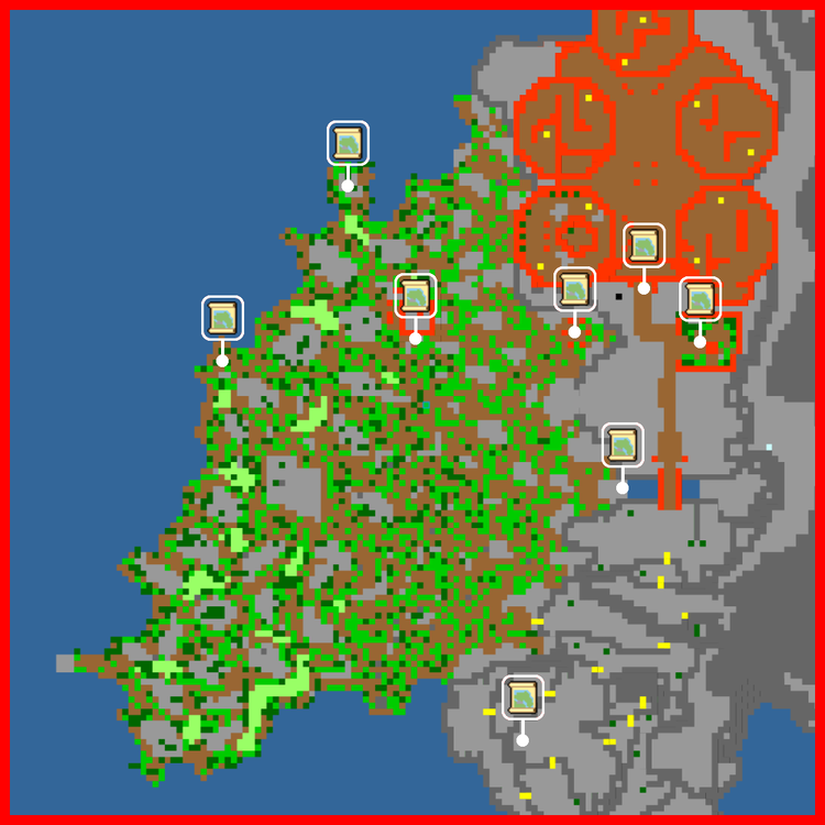 Localização dos pontos a serem mapeados.
