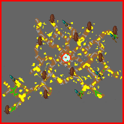 Localização dos Ghost Pacifier e Ominous Mound no andar -2