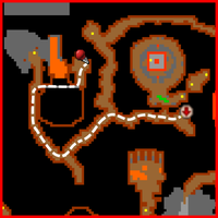 Siga a seta e desça