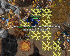 Após acalmar os 5 Bad Dreams, a mensagem mostrada aparece se você tentar acalmar outro.