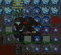 Um forte dano do monstro.