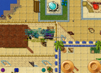 Entregando as penas para Moe.